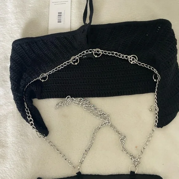 Rosewood Black Chain Detail Dress - Picture 9 of 13